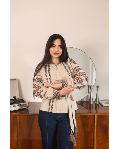 olesia  (beige melange with brown)