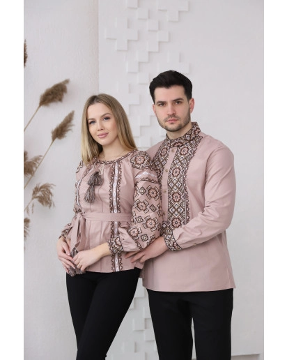 complecte Olesia and Oleksa (beige with brown)