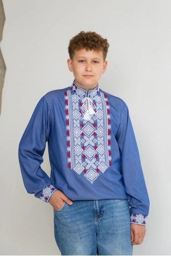 Богодар (джинс з біло-вишневим)