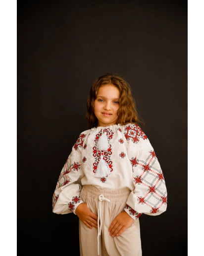 Angelina (white with red and black)