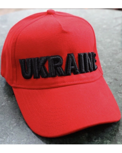 кепка Ukraine 3D (червона)