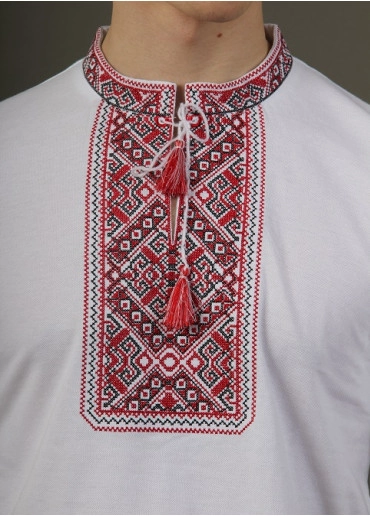 Tradition (white and red) - чол.футб.к/р лакоста біла виш.черв. Традиція Mft-085