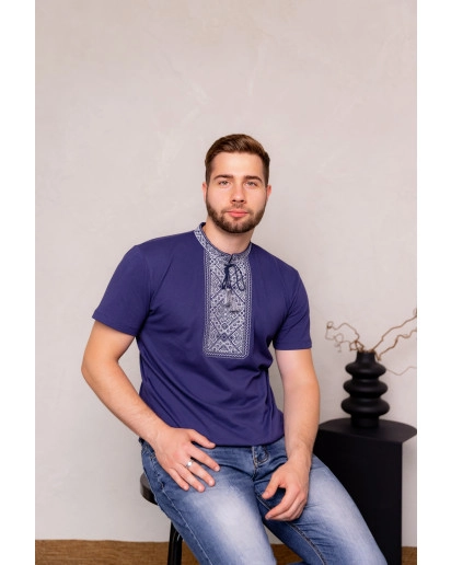 Традиція ( синя-індіго з сірим)