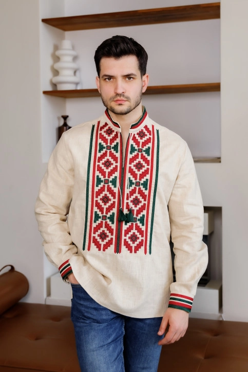 Buy Men's Embroidered Shirt Gucci (melange) in Ukraine by Galychanka