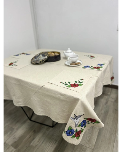 Nezabytni kvitu (melanż beżowy+4 serwetki)