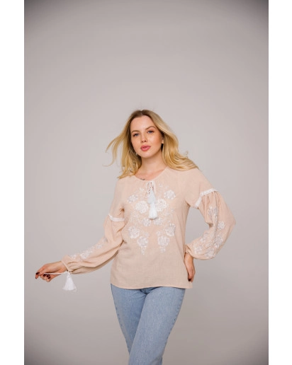 Melisa (beige with white)