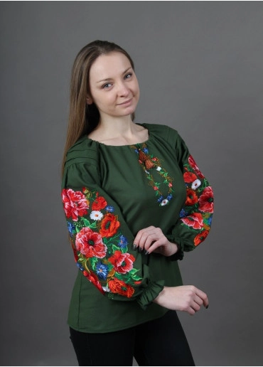 Women's vyshyvanka Polumyanyy vykhor in Ukraine by Galychanka
