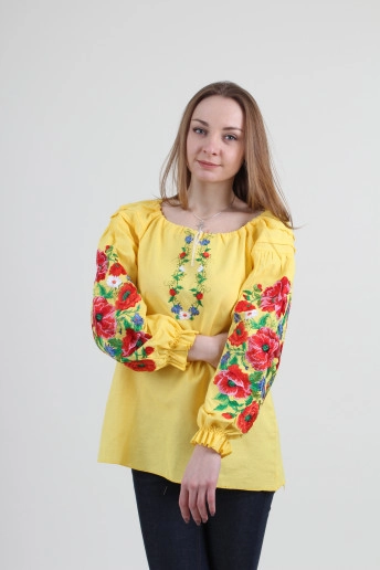 Women's vyshyvanka Polumyanyy vykhor in Ukraine by Galychanka