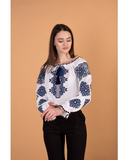 Syziria  (biały z niebieskim)