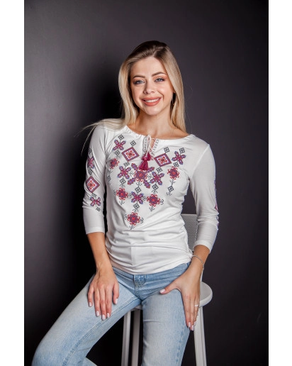 Звездная ночь плюс (белая с красным)