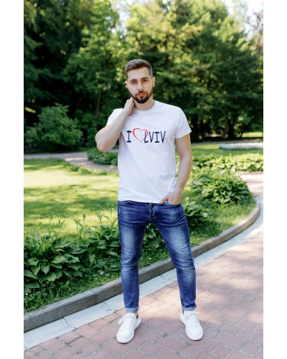 I LOVE LVIV (белая) для мужчин